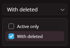 Show deleted activity types