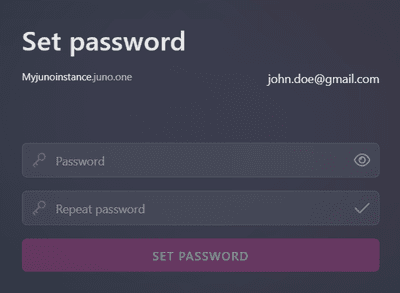New password