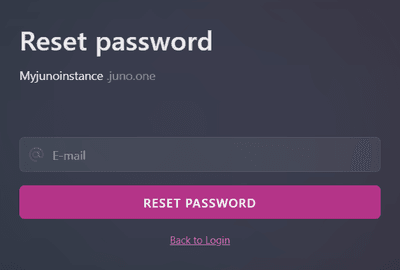 Reset password